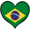 Brasilien Herzflagge