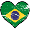 Brasilien Herzflagge used