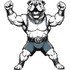 Fighting Bulldog Wrestler