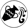 Aquarius Star Sign (Black)