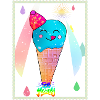 Kunterbunte Kawaii-Eiscreme
