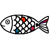 Abstract Fish | Modern sea motif