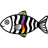 Abstract Fish | Modern sea motif