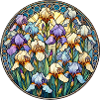 Cercle de vitrail Iris