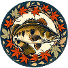 Autumn Bass Circle Art