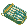 Sardine Tin Retro Artwork