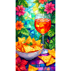 Tropical Mosaic: Nachos and Drink