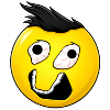 Crazy face with hairstyle