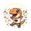 Dinosaur with Germany flag