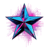 Neon Stern Graffiti Explosion