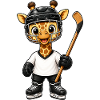 Giraffe Eishockeyspieler Comic Hockey
