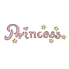 Princess Pink Script with Stars