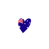 Australia Heart with Australian Flag Australia