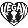 Vegan Herz mit Kälbchen