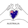 Australia Heart in Australian Flag Australia
