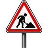 Bau Schild Warnzeichen