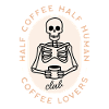 Coffee lover skeleton gothic aesthetic