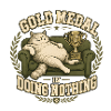 Gold Medal in Doing Nothing Cat