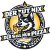 Pizza Hund Logo Motiv