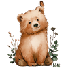 Bear with butterfly