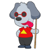 Queue de billard pour chiens