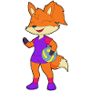 Fox Volleyball Player Volleyball