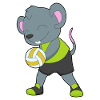 Mouse Volleyball Player Volleyball