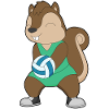 Squirrel Volleyball Player Volleyball