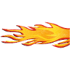 Flame Burning Tail Exhaust