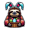 Sloth Easter Easter Bunny