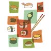 Kunterbuntes Sushi Pop art