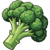 Vivid Broccoli Cartoon