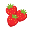 Freche Erdbeeren PopArt Muster