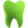 Neon Green Tooth Illustration