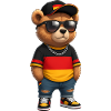 Germany Bear Black Red Fan Art