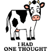 Cow Cartoon with Pastel Accents