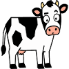 Cow Cartoon Cheerful Pattern