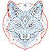 Geometric Fox Mandala Tattoo