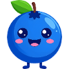 Kawaii Blaubeere Gesicht