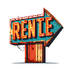 Pension Neon Arrow Sign