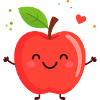 Happy apple illustration
