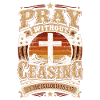 Pray Without Ceasing Cross Sunset