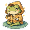 Frog in raincoat