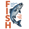 Fischlogo FISH: Starker Anglerlook