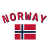 Norway Curved Text with Flag