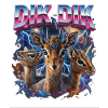 Dik Dik Kosmischer Hirschtrio mit Blitz