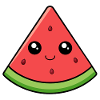 Sourire de pastèque Kawaii