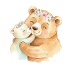 Maman Ours avec Bébé Ours