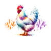 Leghorn Chicken Heart Line