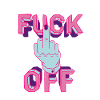 F-word neon hand graphic